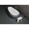 Aqua Eden 71.63 L, 32.88 W, Glossy White/Matte Gray, Solid Surface White Stone VRTOV713422WG - alternate 2